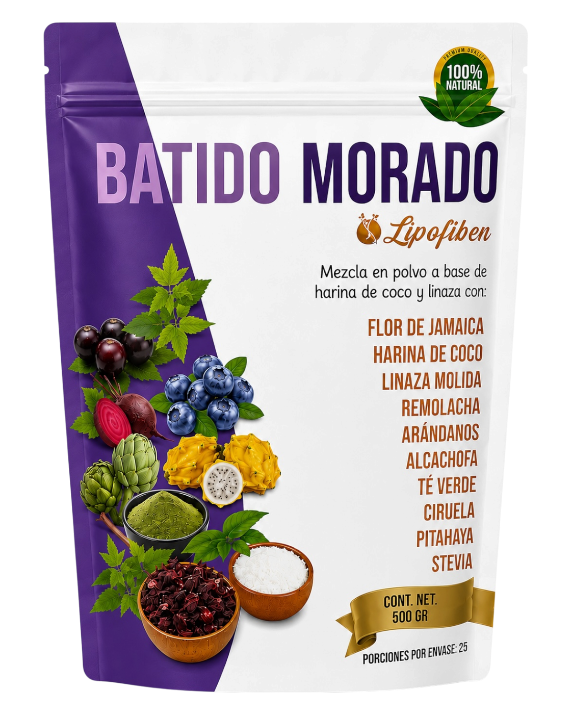 Batido Morado – Lipofiber