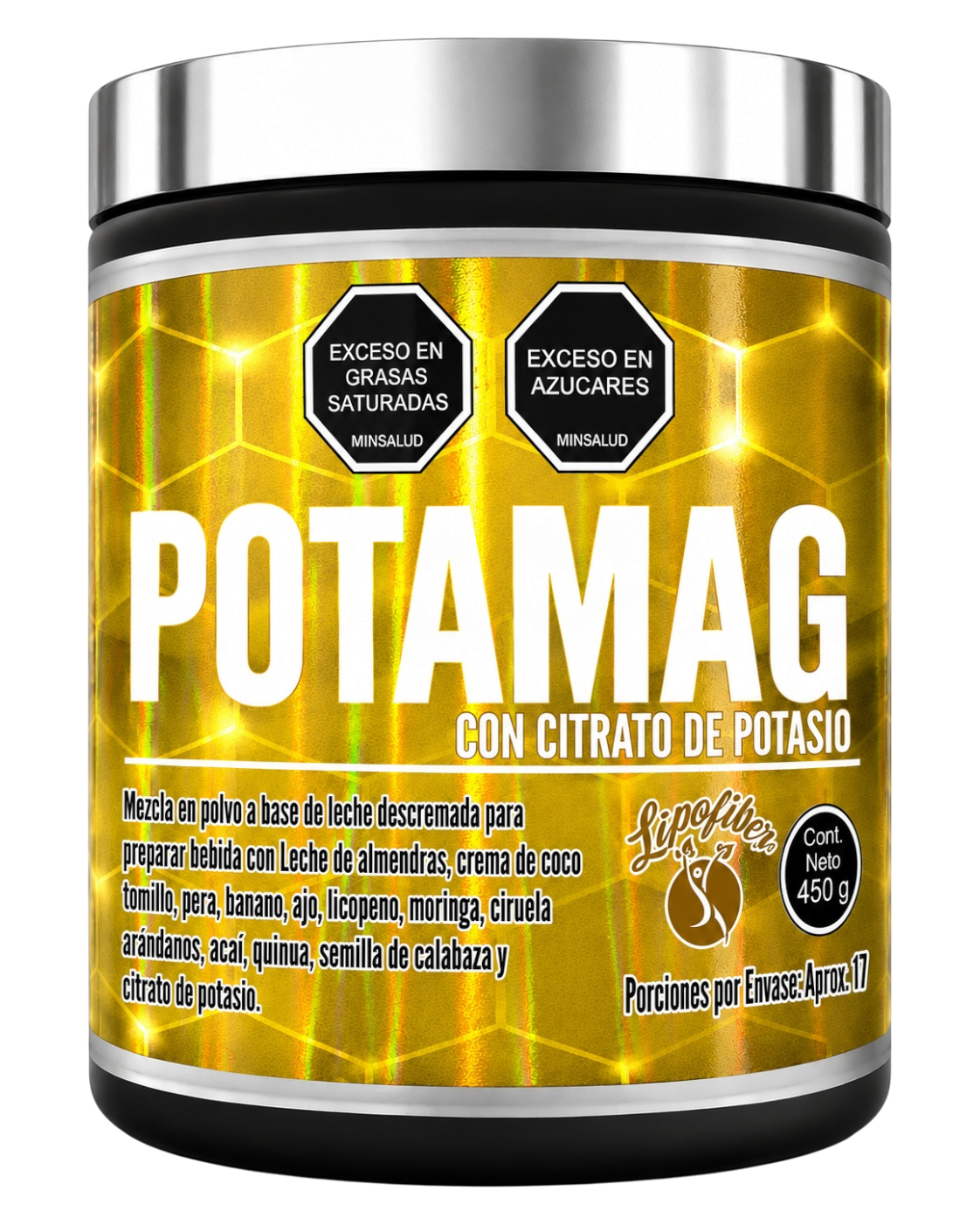 Potamag – Mezcla Nutricional con Potasio y Superalimentos – Lipofiber