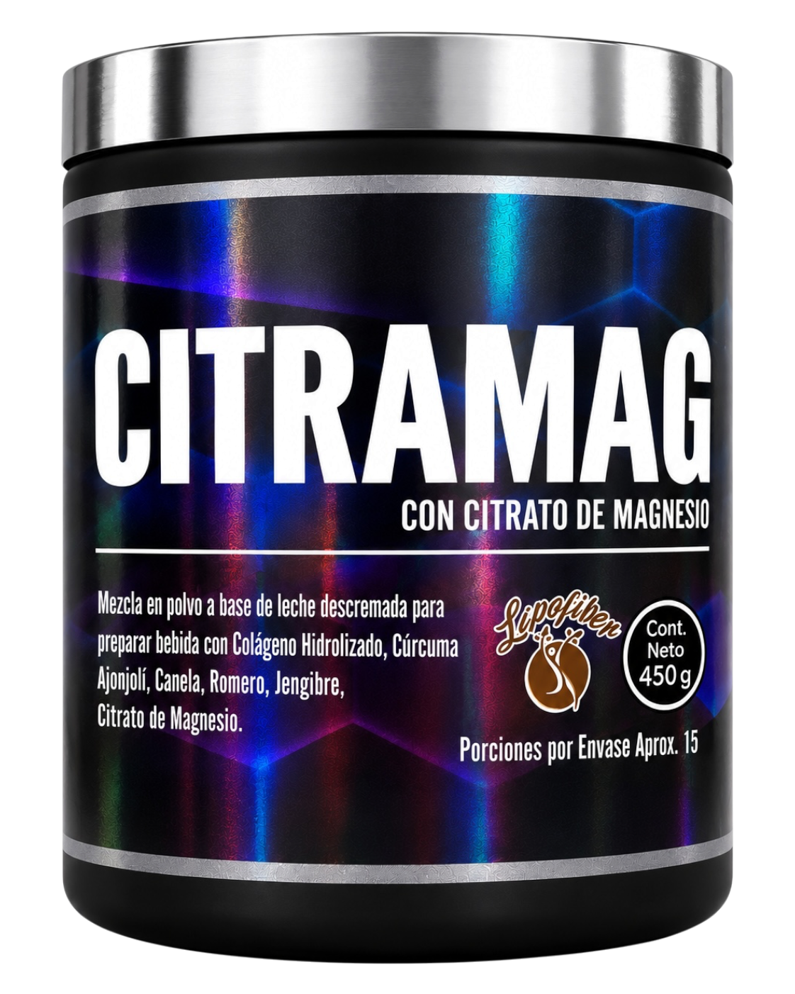 Citramag – Citrato de Magnesio con Colágeno y Especias – Lipofiber