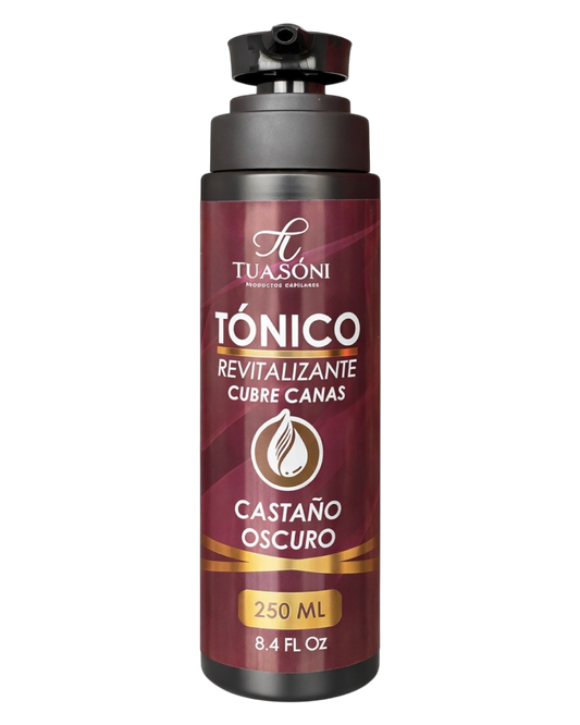 Tónico Revitalizante Tuasoni – Cubre Canas | Castaño Oscuro