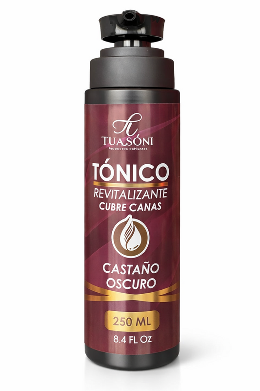 Tónico Revitalizante Tuasoni – Cubre Canas | Castaño Oscuro
